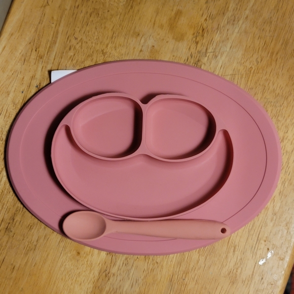 Babies and Mommies 2 pc Pink Plate Set. - Picture 3 of 4